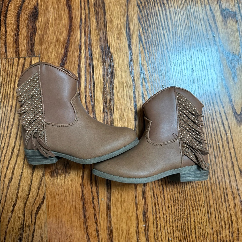 Brown Fringe Ankle Boots for Kids Steve Madden